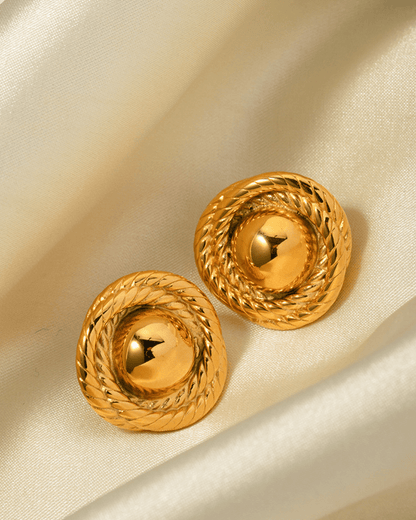 18K Gold Plated Fashion Earrings Gold