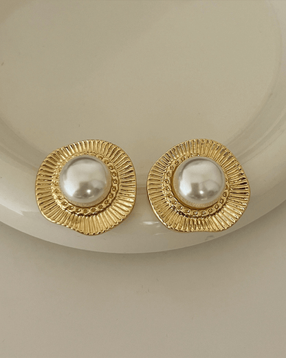 18K Gold Plated Fashion Edge Hoop Earrings Gold