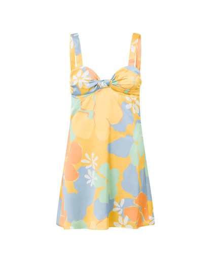 Tropical Printing Mini Dress