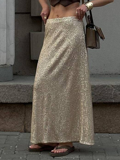 Sequined Long Skirt