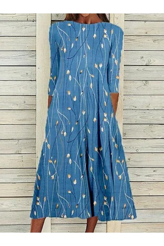 Floral Maxi Dress Regular Fit Daily Wear