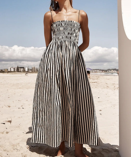 Elegant Zebra Stripe Dress