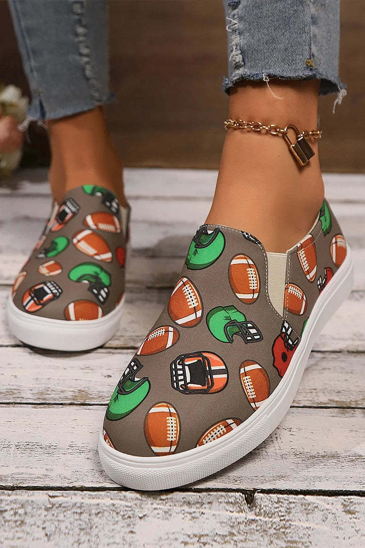 Multicolor Animals Print Round Toe Casual Loafers