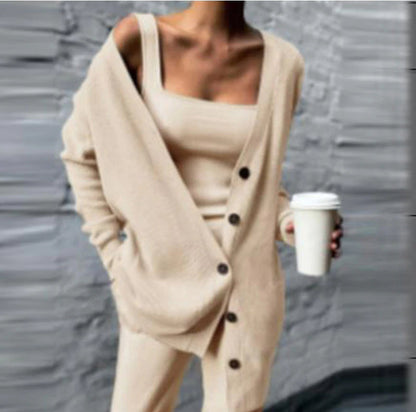 Comfortable Knitted Three-Piece Set