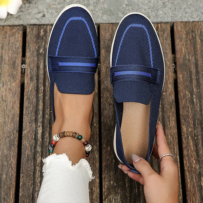 Patchwork Round Toe Colorblock Casual Loafers