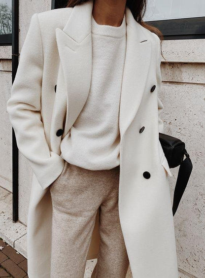 Simple Fashion Casual White Coat Jacket