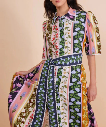 Vintage Garden Lace Midi Dress