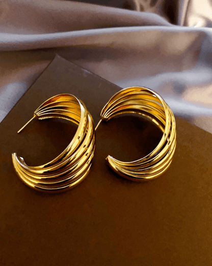 Pendientes De Moda Chapados En Oro De 18 Quilates Oro