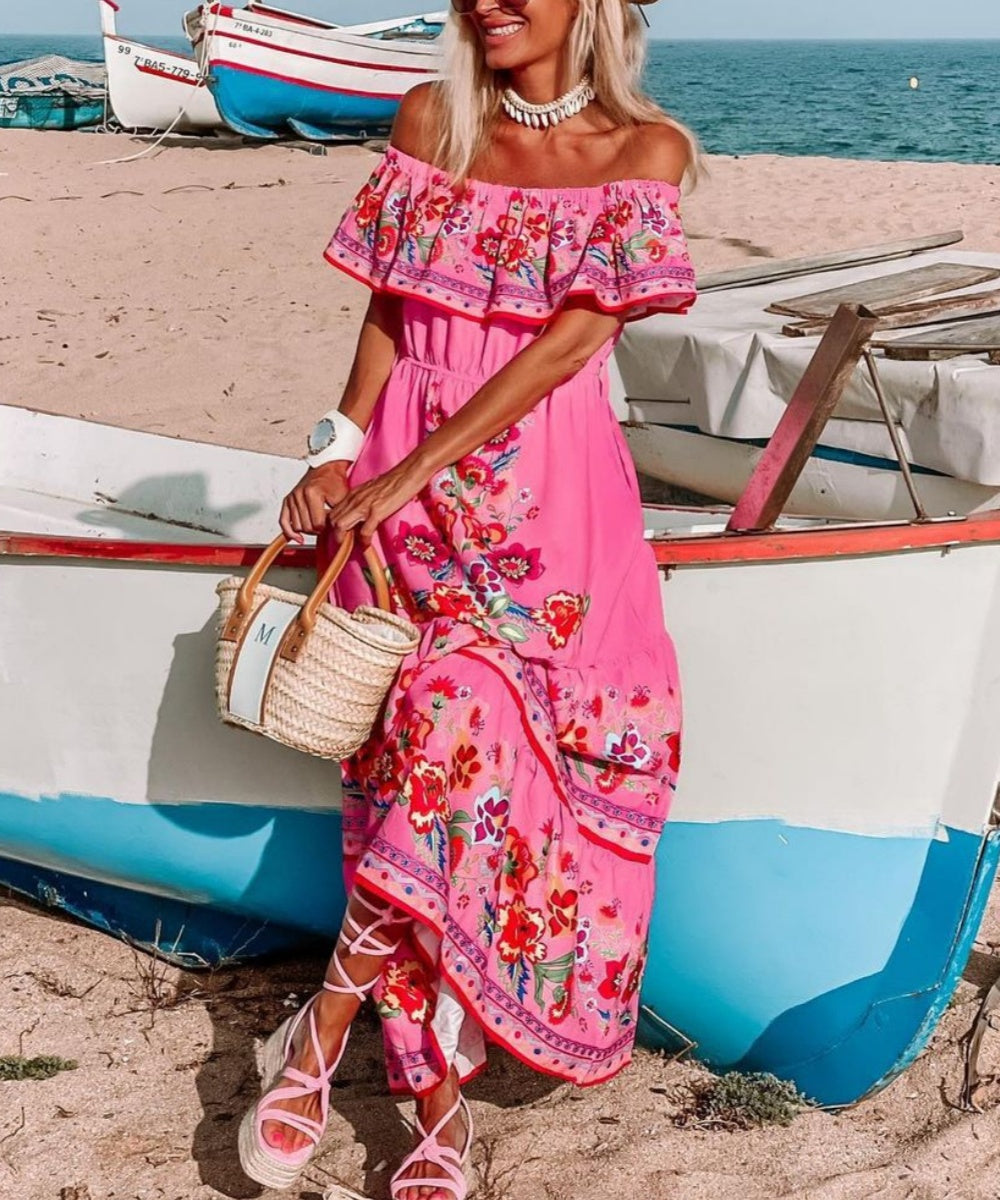 Soft Beach Specialty Print Dress
