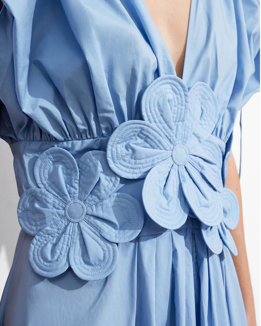 Floral Applique Midi Dress