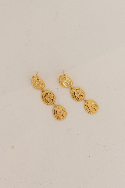 18k Gold Plated Hidden Gold Earrings Gold