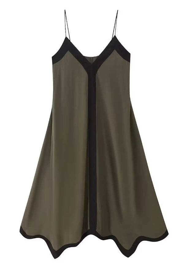 Two-Color Block Slip Dress