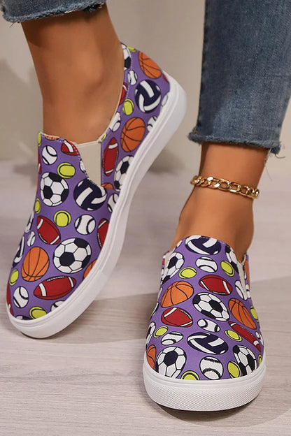 Multicolor Animals Print Round Toe Casual Loafers