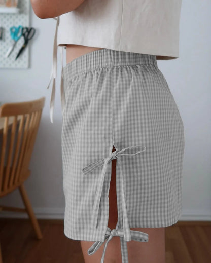 Pantalones cortos sueltos con correa casual 